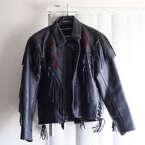 Women’s leather motorcycle riding jacket sz medium